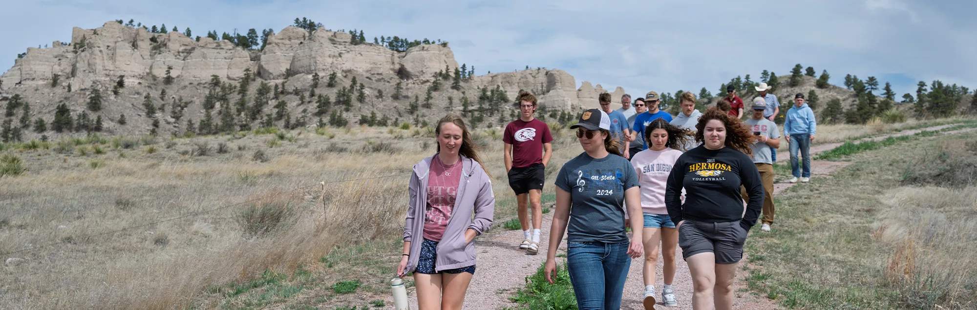 Social Science students on a field trip at Fort Robinson State Park
