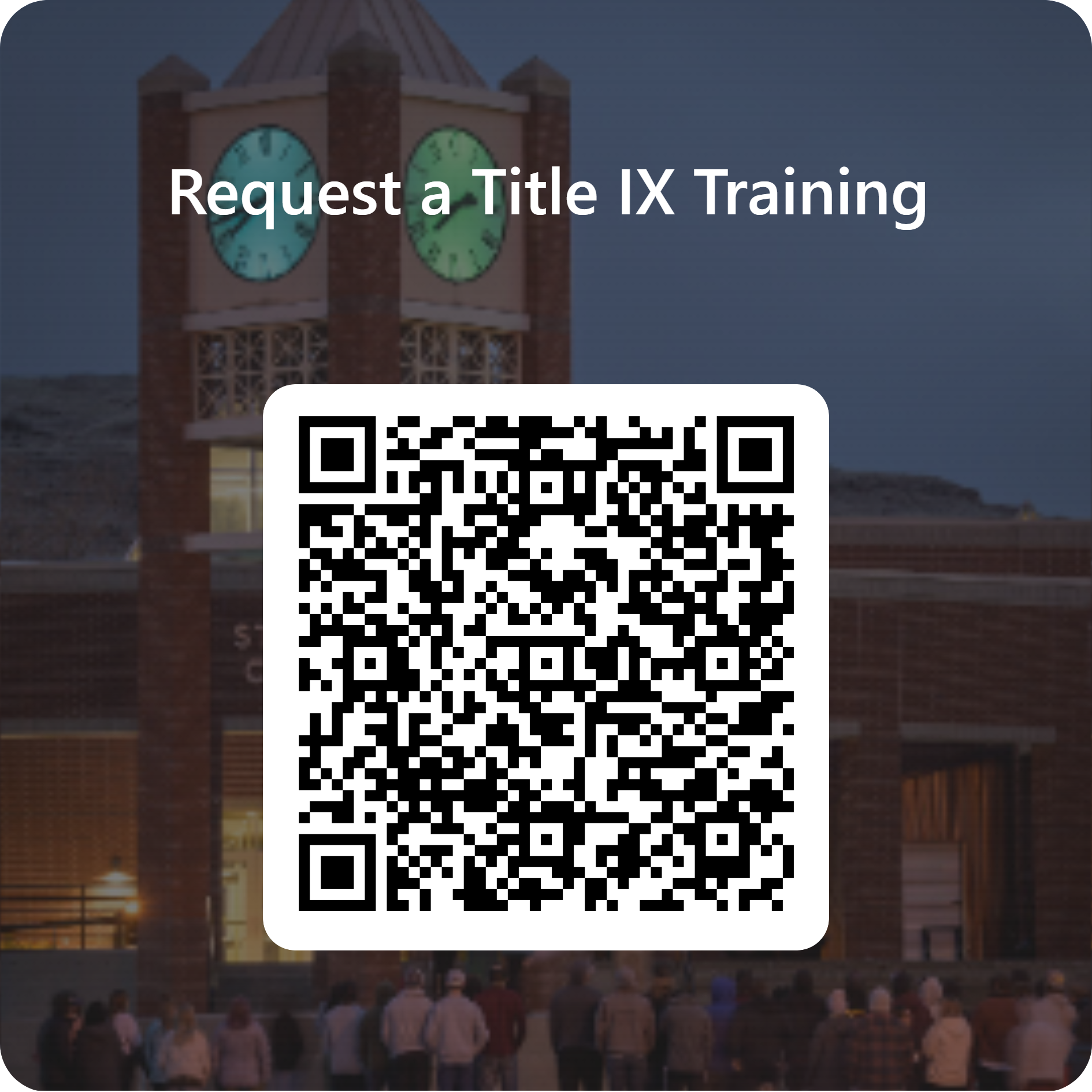 QR Code Request a Title IX Training